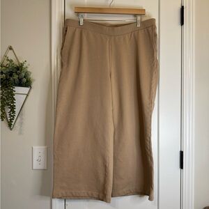 J. Jill Pure Jill Cropped Terry Wide Leg Sweat Pant